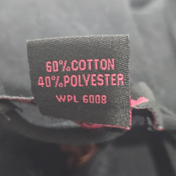 Rock & Roll Denim Chic Black Blouse with Bohemian Embroidered Floral Size M - Picture 11 of 15